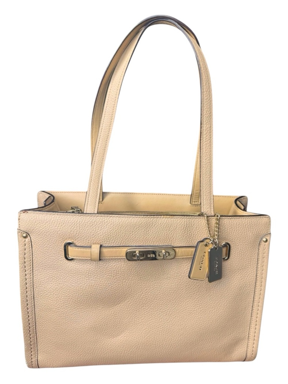 Coach Swagger 34915 Polished Pebbled Leather Tote Double Hang Tag - Picture 3 of 11